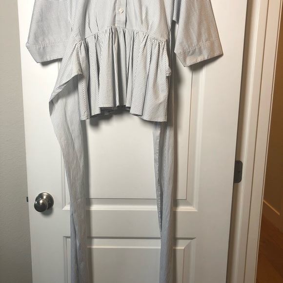 NWOT Tome Striped Peplum Shirt - Picture 11 of 15